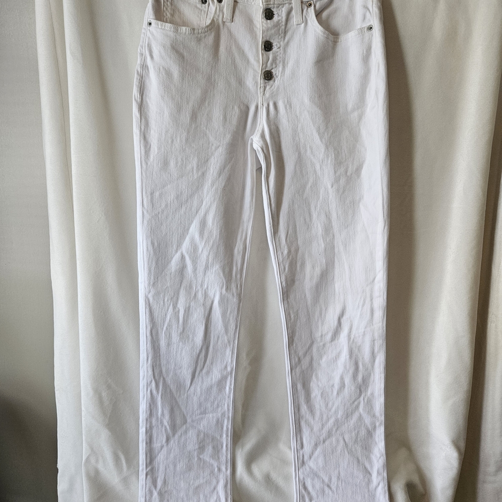 J. Crew White Essential Straight Jean